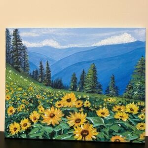 Acrylic Painting Reproduction-Sunflowers 08282025